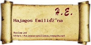Hajagos Emiliána névjegykártya